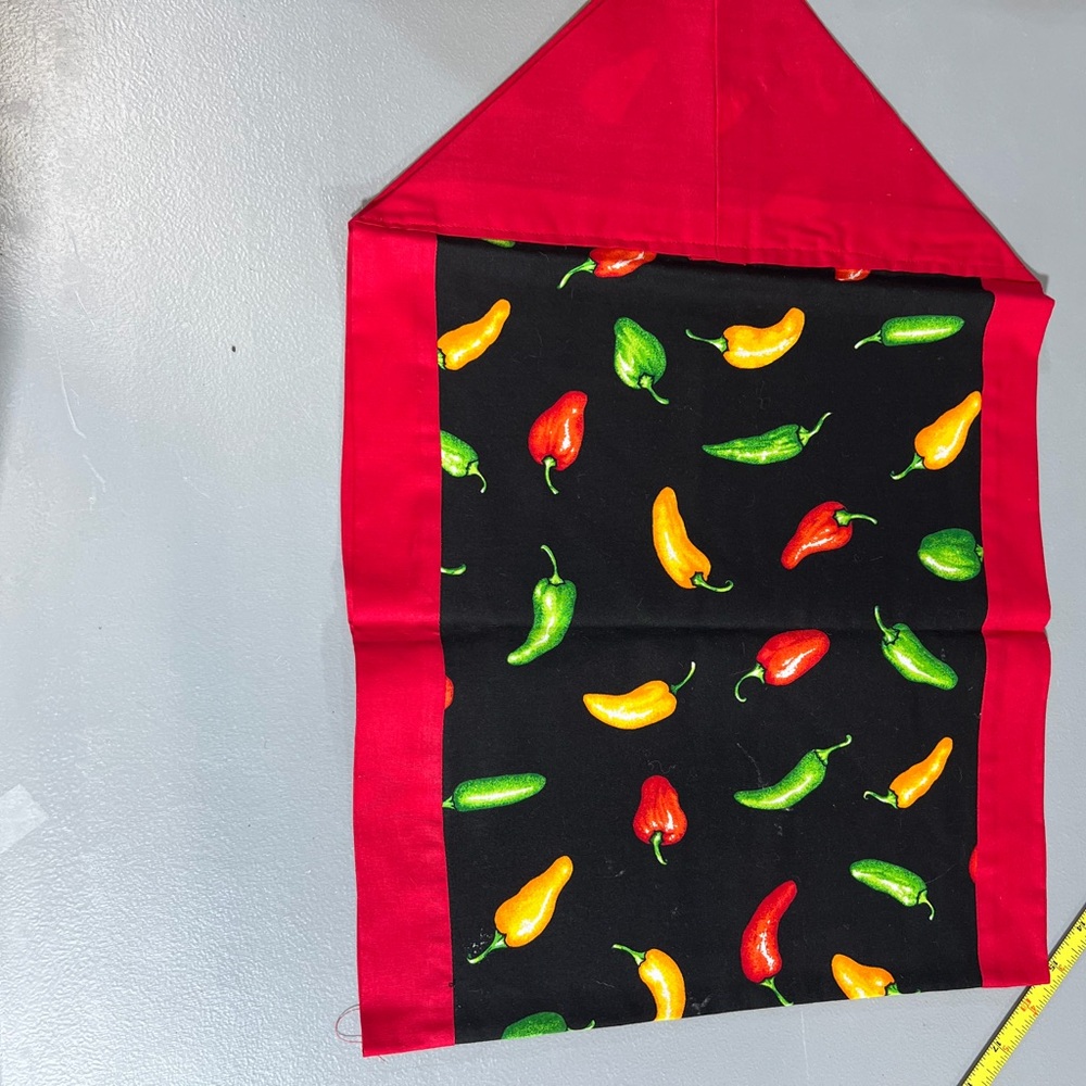 Colorful Chili Pepper table runner